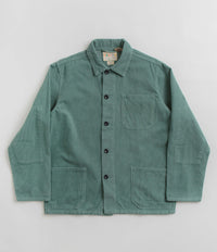 Uskees 3001 Cord Buttoned Overshirt in Eucalyptus
