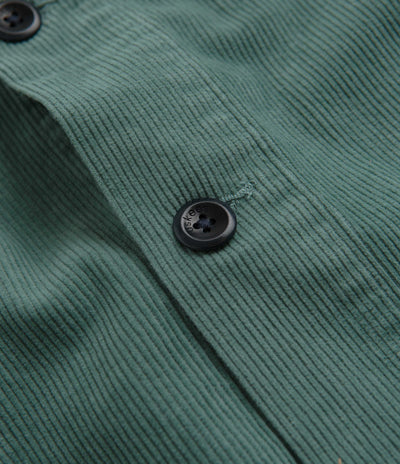 Uskees 3001 Cord Buttoned Overshirt in Eucalyptus