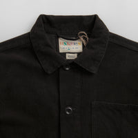 Uskees 3001 Cord Buttoned Overshirt in Faded Black thumbnail