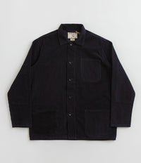 Uskees 3001 Cord Buttoned Overshirt in Midnight Blue