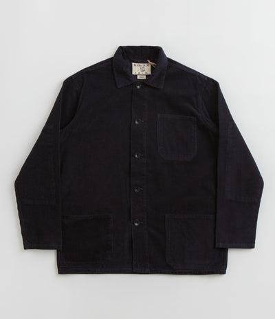 Uskees 3001 Cord Buttoned Overshirt in Midnight Blue