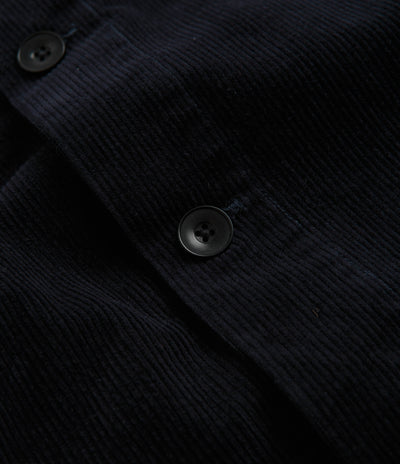 Uskees 3001 Cord Buttoned Overshirt in Midnight Blue