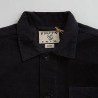Uskees 3001 Cord Buttoned Overshirt in Midnight Blue thumbnail