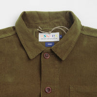 Uskees 3001 Cord Buttoned Overshirt - Woodland Green thumbnail