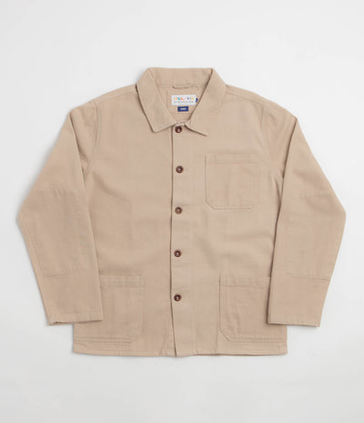 Uskees 3001 Drill Buttoned Overshirt - Oatmeal