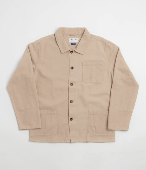 Uskees 3001 Drill Buttoned Overshirt - Oatmeal