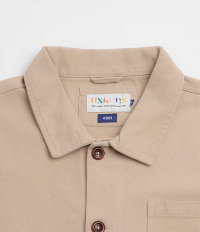 Uskees 3001 Drill Buttoned Overshirt - Oatmeal
