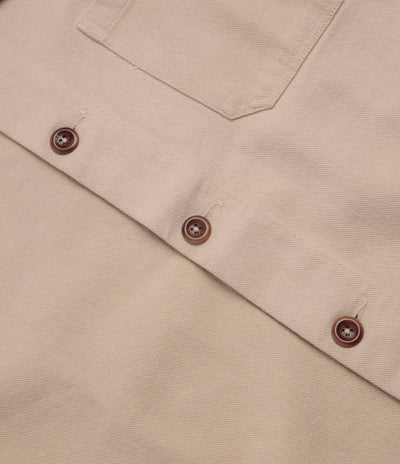 Uskees 3001 Drill Buttoned Overshirt - Oatmeal