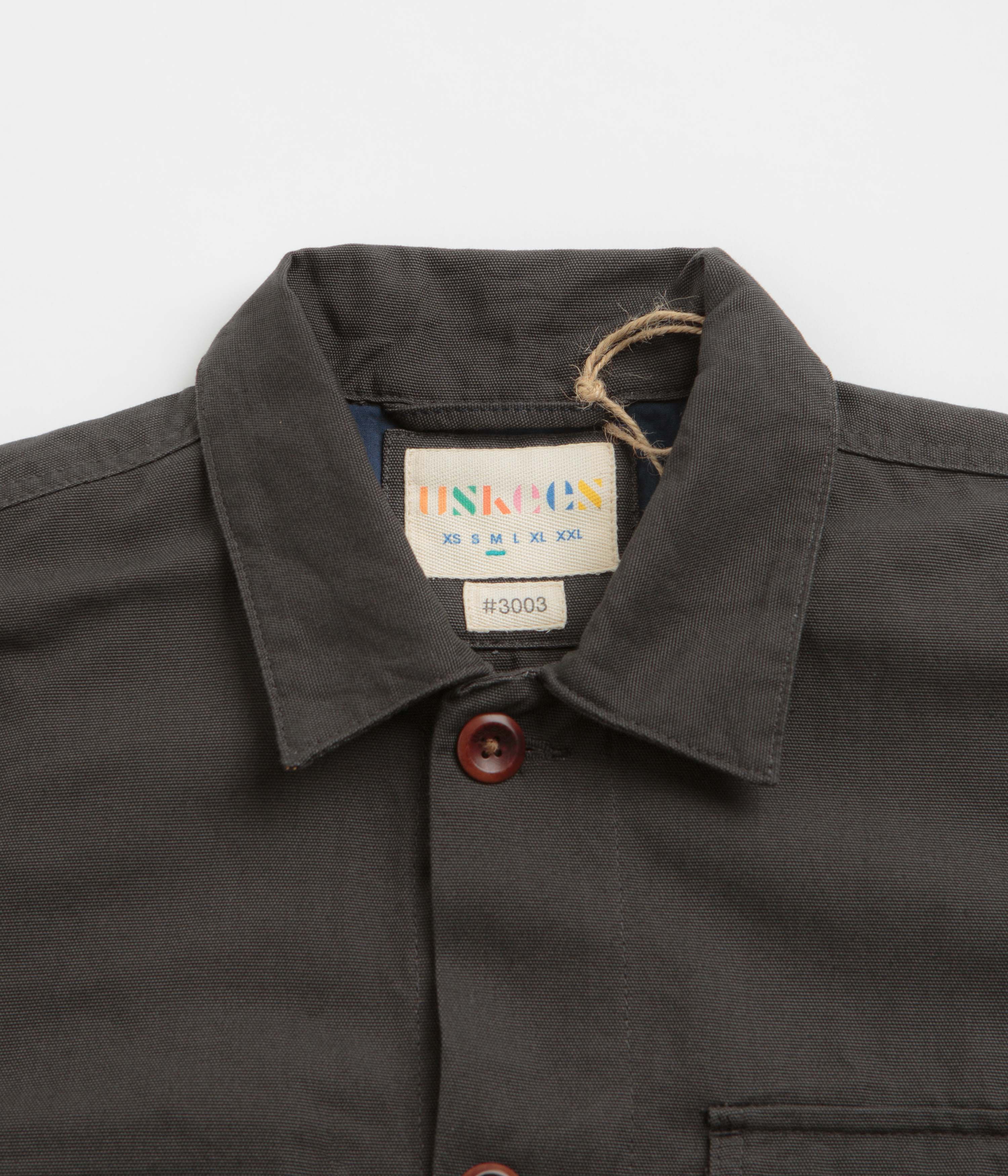 Uskees 3003 Buttoned Work Shirt - Charcoal | flatspot