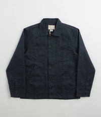 Uskees 3024 Layered Pockets Drill Overshirt in Blueberry