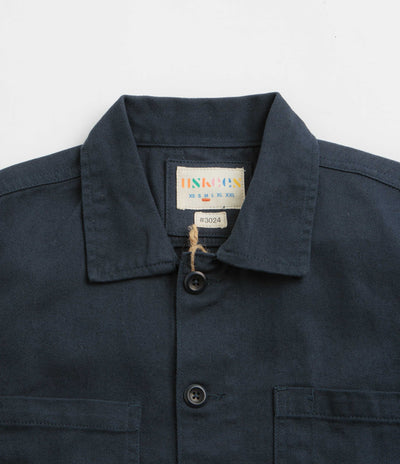 Uskees 3024 Layered Pockets Drill Overshirt in Blueberry