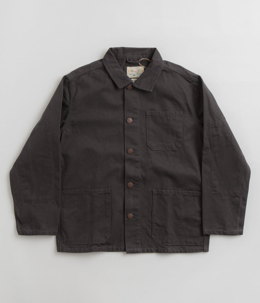 Uskees 3027 Canvas Buttoned Overshirt - Charcoal