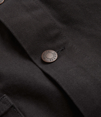 Uskees 3027 Canvas Buttoned Overshirt in Charcoal