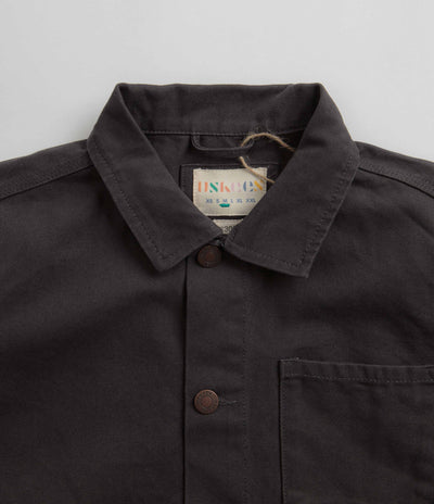 Uskees 3027 Canvas Buttoned Overshirt in Charcoal