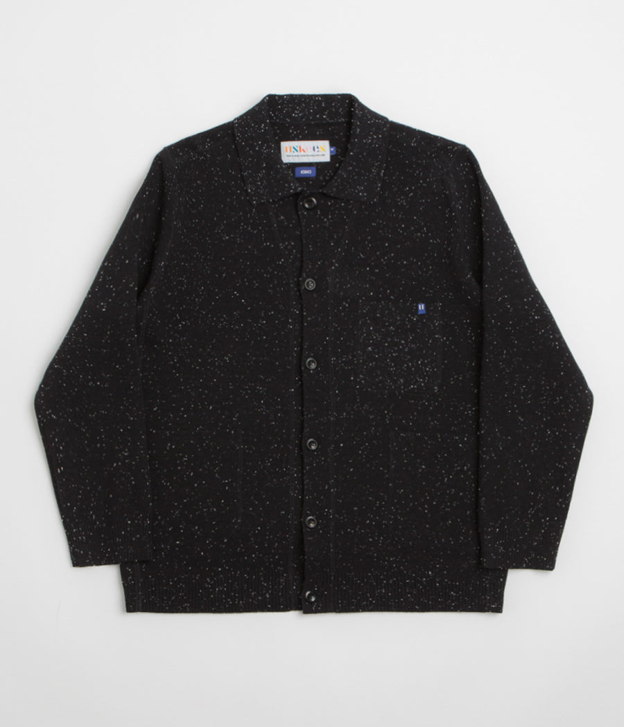 Uskees 3043 Collared Cardigan in Black