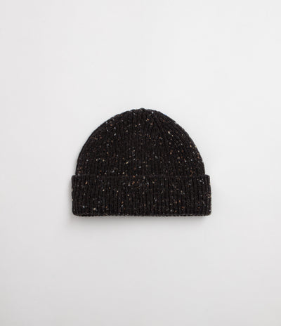 Uskees 4003 Speckled Donegal Wool Beanie - Black