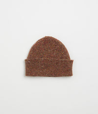 Uskees 4003 Speckled Donegal Wool Beanie in Brick Red