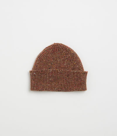 Uskees 4003 Speckled Donegal Wool Beanie - Brick Red