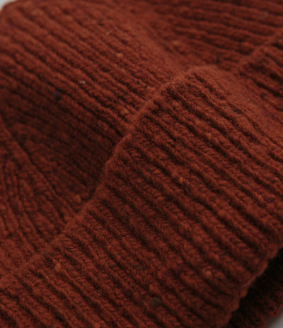 Uskees 4003 Speckled Donegal Wool Beanie in Burnt Orange