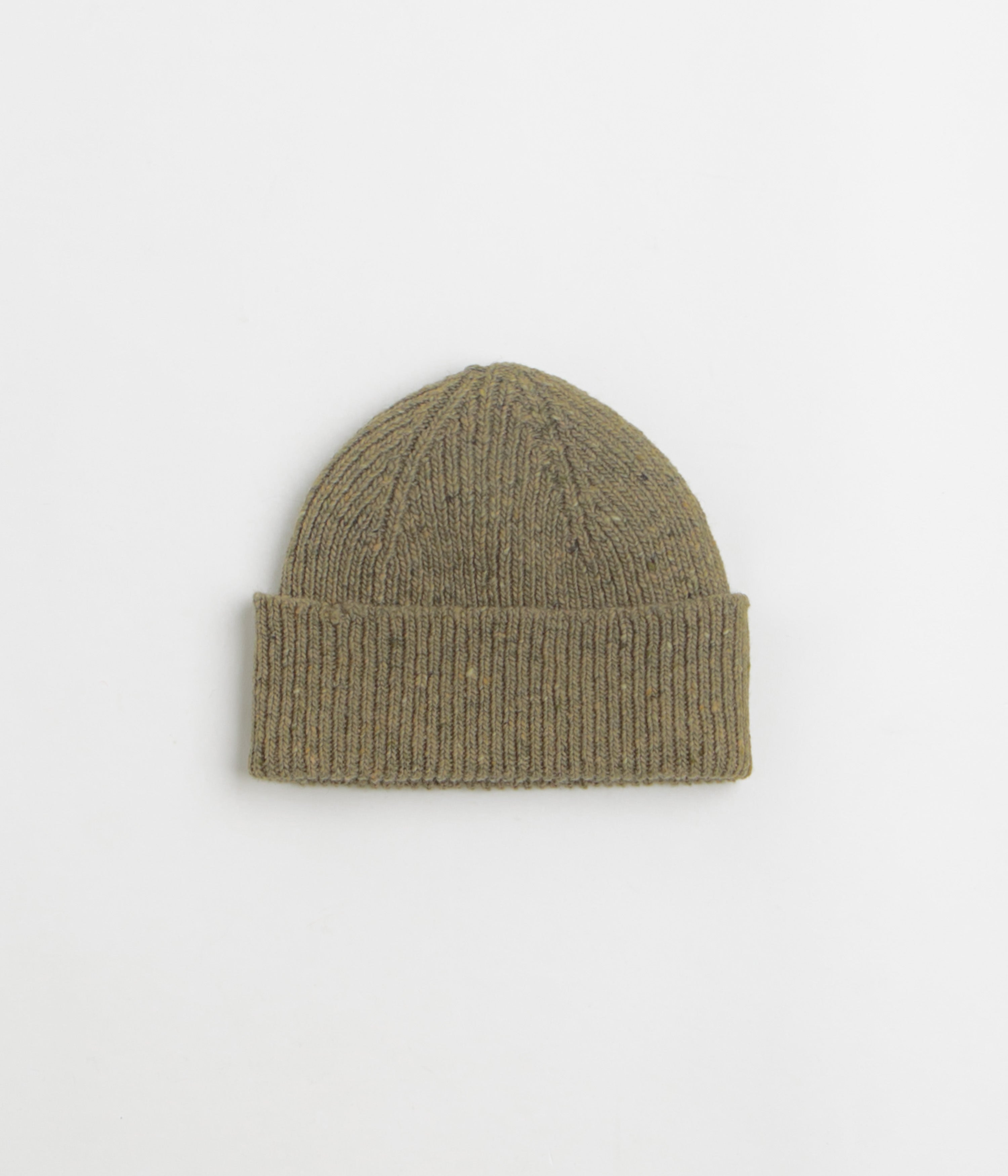 Uskees 4003 Speckled Donegal Wool Beanie in Herb