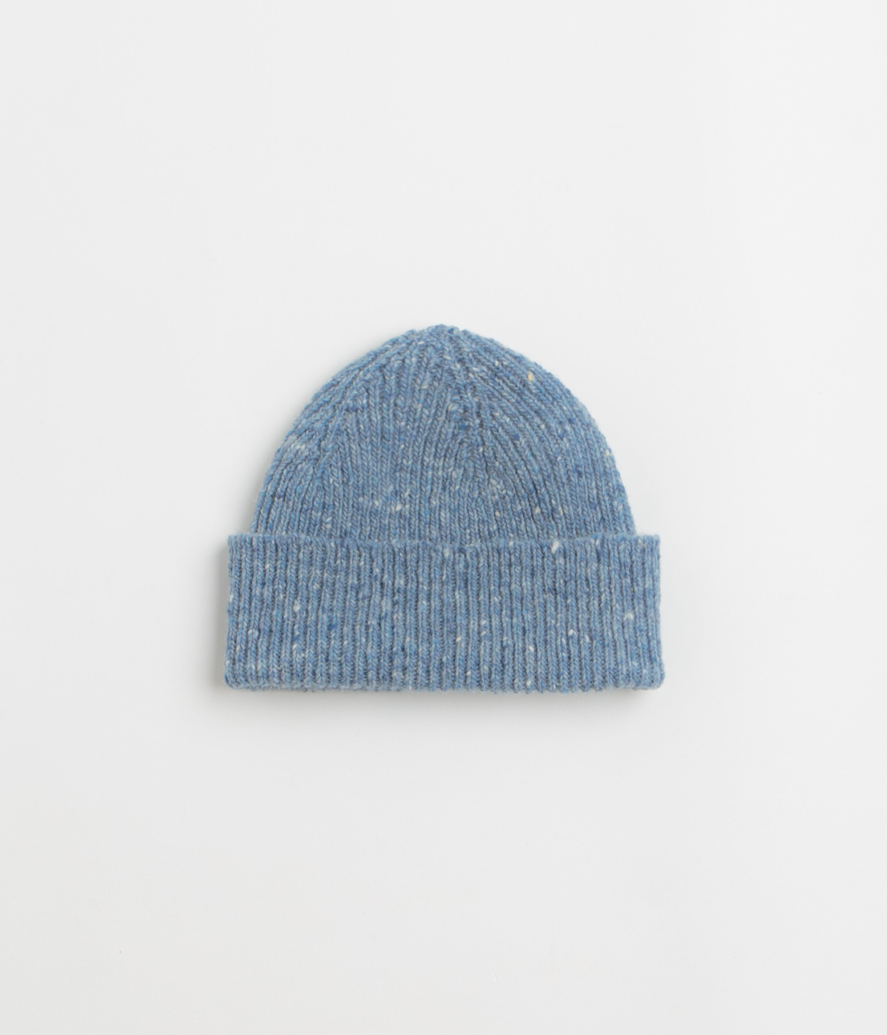 Uskees 4003 Speckled Donegal Wool Beanie in Powder Blue
