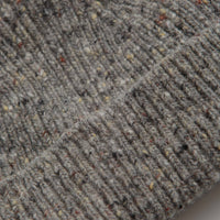 Uskees 4003 Speckled Donegal Wool Beanie in Silver Grey thumbnail