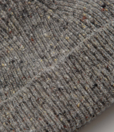 Uskees 4003 Speckled Donegal Wool Beanie in Silver Grey