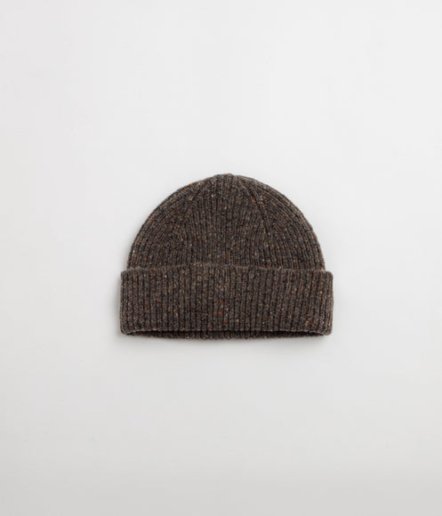 Uskees 4003 Speckled Donegal Wool Beanie - Terra Grey