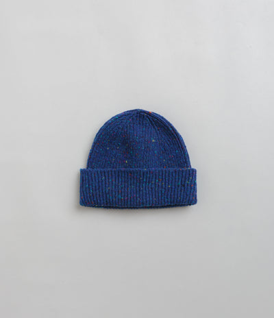 Uskees 4003 Speckled Donegal Wool Beanie in Ultra Blue