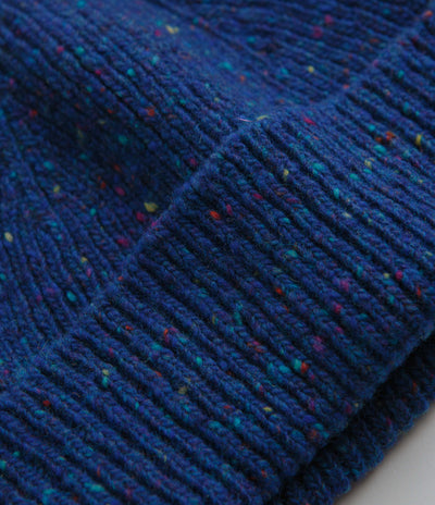 Uskees 4003 Speckled Donegal Wool Beanie in Ultra Blue