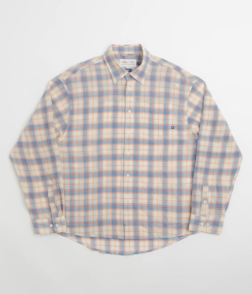 Uskees 6011 Timber Leah Seersucker Shirt - Blue Pebble Plaid
