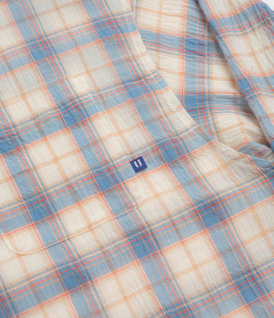 Uskees 6011 Timber Leah Seersucker Shirt - Blue Pebble Plaid