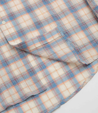 Uskees 6011 Timber Leah Seersucker Shirt - Blue Pebble Plaid