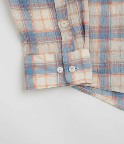 Uskees 6011 Timber Leah Seersucker Shirt - Blue Pebble Plaid
