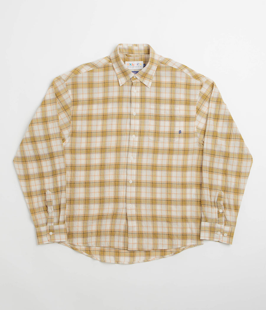 Uskees 6011 Timber Leah Seersucker Shirt - Sand Pebble Plaid