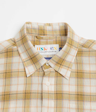 Uskees 6011 Timber Leah Seersucker Shirt - Sand Pebble Plaid