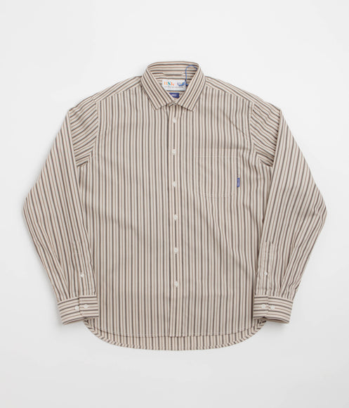 Uskees 6013 Oxford Shirt - Cream / Glade Terrace Pinstripe