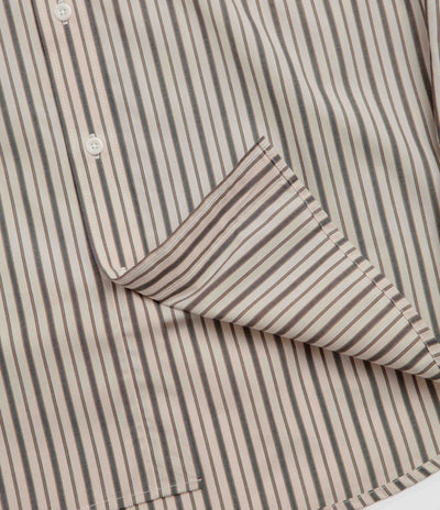 Uskees 6013 Oxford Shirt - Cream / Glade Terrace Pinstripe