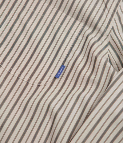 Uskees 6013 Oxford Shirt - Cream / Glade Terrace Pinstripe