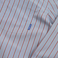 Uskees 6013 Oxford Shirt - Sky / Claret Terrace Pinstripe thumbnail