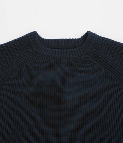 Uskees 7013 Knit Crewneck Sweatshirt in Midnight Blue