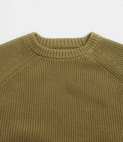 Uskees 7013 Knit Crewneck Sweatshirt in Woodland Green