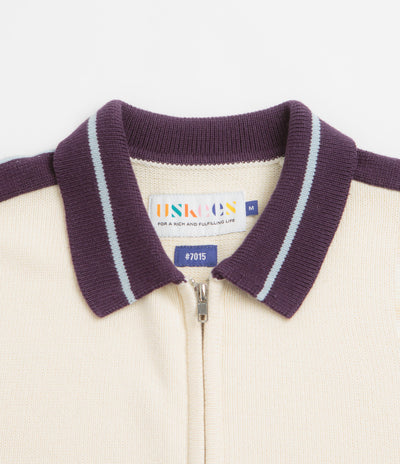 Uskees 7015 Racquet Club Track Jacket in Cream