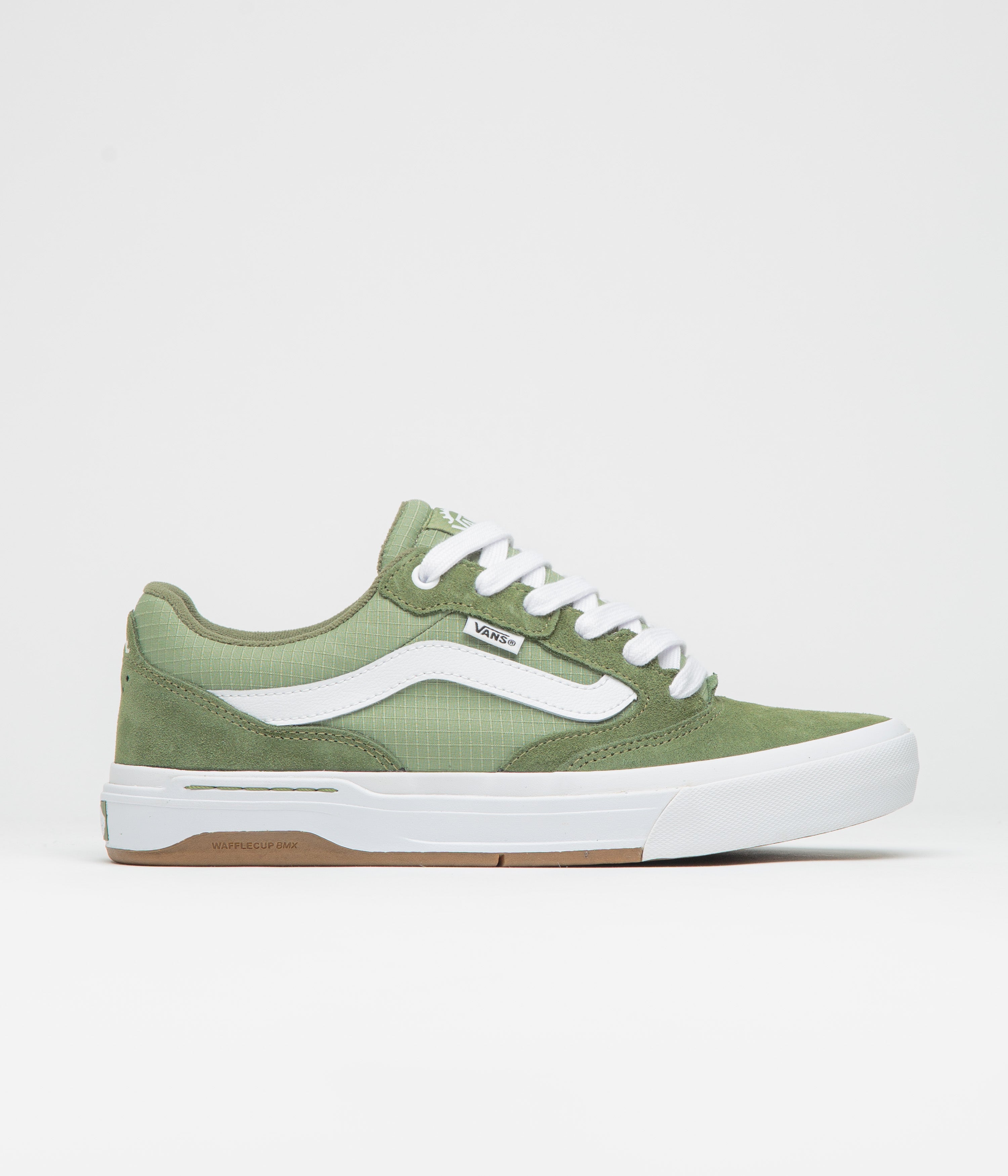 Vans BMX Proof Wafflecup Shoes in Olive and White