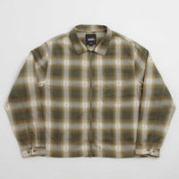 Vans Larkspur Zip Plaid Flannel Shirt - Mossy Olive thumbnail