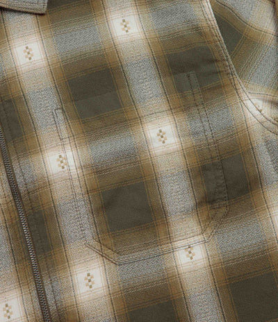 Vans Larkspur Zip Plaid Flannel Shirt - Mossy Olive
