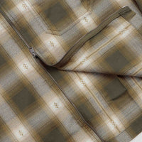 Vans Larkspur Zip Plaid Flannel Shirt - Mossy Olive thumbnail