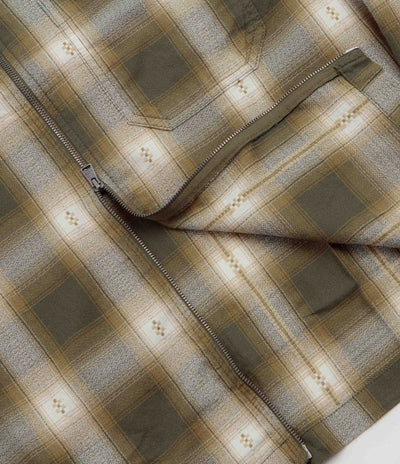 Vans Larkspur Zip Plaid Flannel Shirt - Mossy Olive