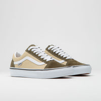 Vans Old Skool Shoes - Dark Olive / White thumbnail