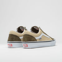 Vans Old Skool Shoes - Dark Olive / White thumbnail